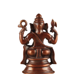 Pure Brass Lord Ganesha | 5" x 3.5" x 2.5" | 1 kg | Copper Tone Finish | Portable Sacred Art | Perfect Gift | Jaipurio